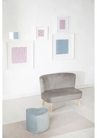 Divano per bambini in velluto grigio chiaro 70 cm Lil Sofa - Roba