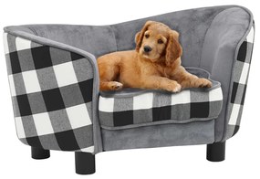 Divano Per Cani Grigio 68x38x38 Cm İn Peluche /