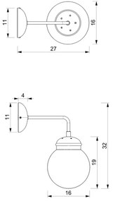 Applique HYDRO 1 1xE27/60W/230V