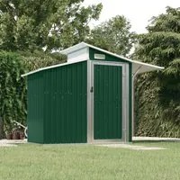 Capanno da Giardino Verde 207x130x208,5 cm Acciaio Zincatocod mxl 97314