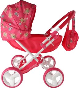 Passeggino per bambole rosso