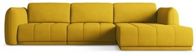 Divano angolare giallo (con penisola a destra) Hoku – Makamii