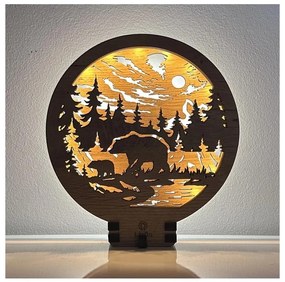 Li-Go 23595/DUB2 - Lampada da tavolo decorativa dimmerabile a LED/12W/230V 20x22 cm rovere