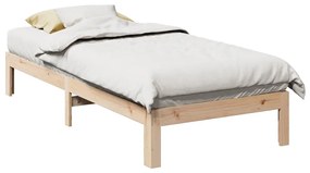 Giroletto Senza Materasso 90x200 Cm İn Legno Massello Di Pino /