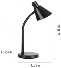 JUST LIGHT. 11248-18 - Lampada da tavolo flessibile a LED PIXIE LED/4,5W/230V nera