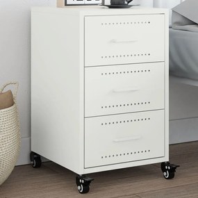 Comodino Bianco 36x39x59 Cm İn Acciaio /