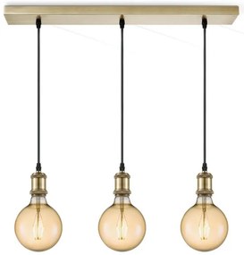 Cavo di alimentazione VINTAGE 3xE27/40W/230V ottone