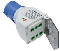 adattatore industriale con spina cee 309 ip44 e 2 prese bipasso - 16a colore blu 73101 fer87278