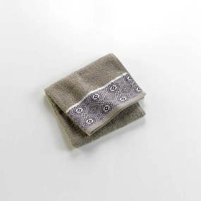 Asciugamano in spugna di cotone kaki 50x90 cm Esteban - douceur d'intérieur