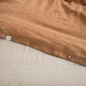 Biancheria marrone per letto matrimoniale 200x200 cm Camel - Linen Tales