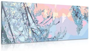 Quadro su tela – Connessione astratta degli alberi