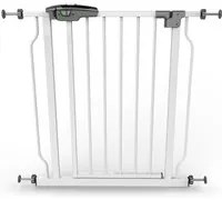 Cancelletto Bambini Barriera di Protezione in Metallo 75,5x3x85 cm Fadi Clic-Clac Bianco