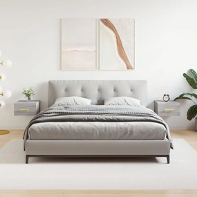 Comodini A Muro 2 Pz Grigio Sonoma 35x35x20 Cm /