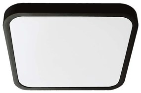 Plafoniera LED bagno 24W 230V IP44 3000K 29x29 cm nera