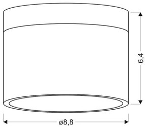 Faretto  LED  TUBA LED/9W/230V bianco/nero