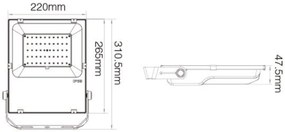 Faro LED 50W IP65 RGB+CCT Dimmerabile - RF 24 GHz Mi-Boxer Colore RGB+CCT