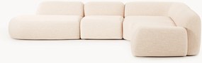 Divano angolare componibile XL in bouclé con chaise longue Wolke
