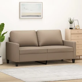 Divano A 2 Posti Cappuccino 140 Cm İn Similpelle /