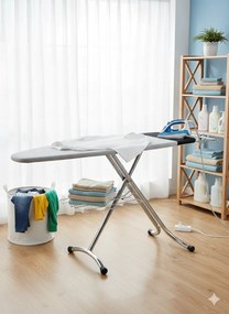 Asse da Stiro Completo Combiboard Profi 125x48 cm con Piano Stiramaniche e Ripiano Regolabile in Altezza...