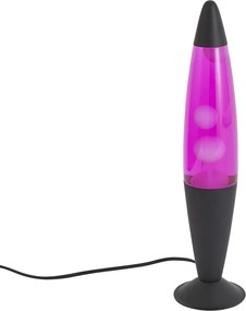 Lampada da lava rosa con cera bianca con LED - Molten Lava