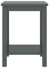 Comodino Grigio Scuro 35x30x47 cm in Legno Massello di Pino