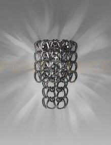Giogali applique a parete cristallo nickel nero e cromo lucido 1 lu...