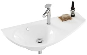 Ravak XJ1P1100000 - Lavabo sospeso AVOCADO 85x45 cm in marmo colato/bianco