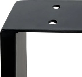 Gambe da tavolo Square rettangolari 72x60 cm in acciaio verniciato nero