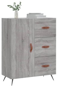 Credenza grigio sonoma 69,5x34x90 cm in legno multistrato