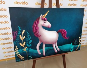 Quadro su tela – Unicorno fiabesco
