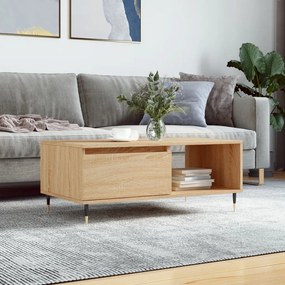 Tavolino Salotto Rovere Sonoma 90x50x36,5 Cm Legno Multistrato /