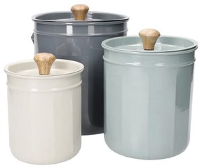 Contenitori in acciaio per rifiuti compostabili in set da 3 - Kitchen Craft