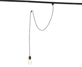 Lampada a sospensione con binario a sospensione bronzo scuro - Cavalux