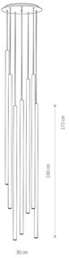 Nowodvorski Lighting Lampada a sospensione Laser, 7 luci, nero