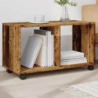 Mobiletto con Ruote Legno Antico 72x33x42,5 cm in Truciolato 853144