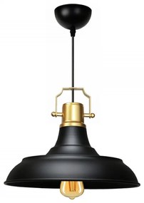 Lampadario nero con paralume in metallo ø 25 cm Tarsus – Opviq lights