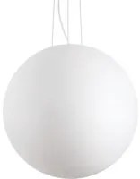 Sospensione Moderna Carta Metallo Bianco 1 Luce E27 D60Cm