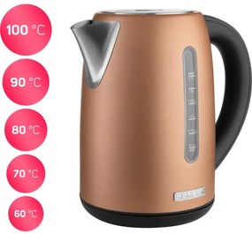 Sencor - Bollitore elettrico con regolazione della temperatura 1,7 l 2150W/230V color rame