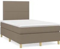 Letto a Molle con Materasso e LED Tortora 120x190 cm in Tessuto 3270243