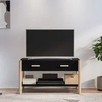 Mobile Porta TV Nero 82x38x45 cm in Legno Multistrato 345661