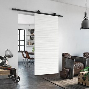 Porta scorrevole reversibile Sablé in mdf marrone, L 92.5 x H 211.5 cm, con binario Indus