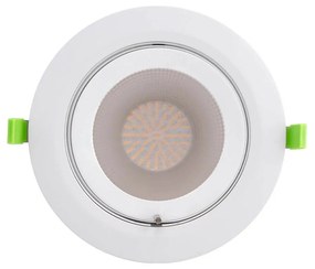 Faro LED da Incasso 44W Orientabile Rotondo Foro Ø210mm Bianco - Philips Certadrive 140lm/W Colore Bianco Naturale 4.000K