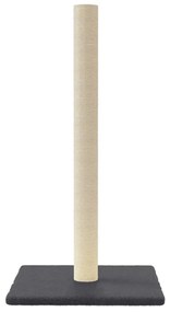Palo tiragraffi per gatti grigio scuro 35x35x70 cm