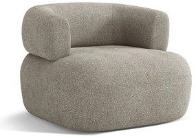 Poltrona grigio chiaro in tessuto bouclé Jenny - Micadoni Home