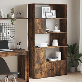 Libreria Rovere Fumo 100x36x189 Cm İn Legno Multistrato /