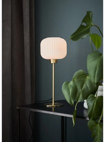 Lampada da tavolo in ottone e bianco Sober - Markslöjd