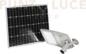 Faro solare stradale led febo silver 40w 6800lm 4000k ip66 pannello...