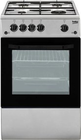 Beko - CSS42014FS cucina Piano cottura Gas Nero, Argento a