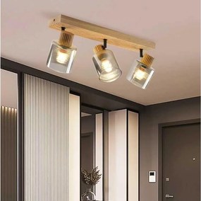 Brilagi - Faretto HYGGE 3xE14/15W/230V legno/fumé