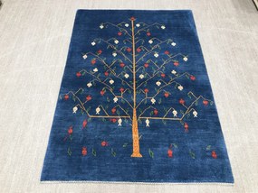Gashguli Tappeto 120 x 170 Blu (Iran) Annodato A Mano